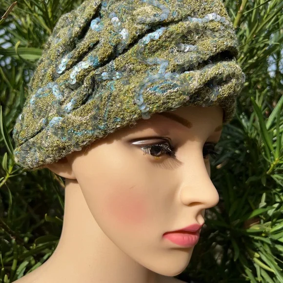 Dior | Accessories | Vintage Christian Dior Green Sequined  display picture 3
